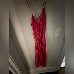 Sleek Pink Striped Dress